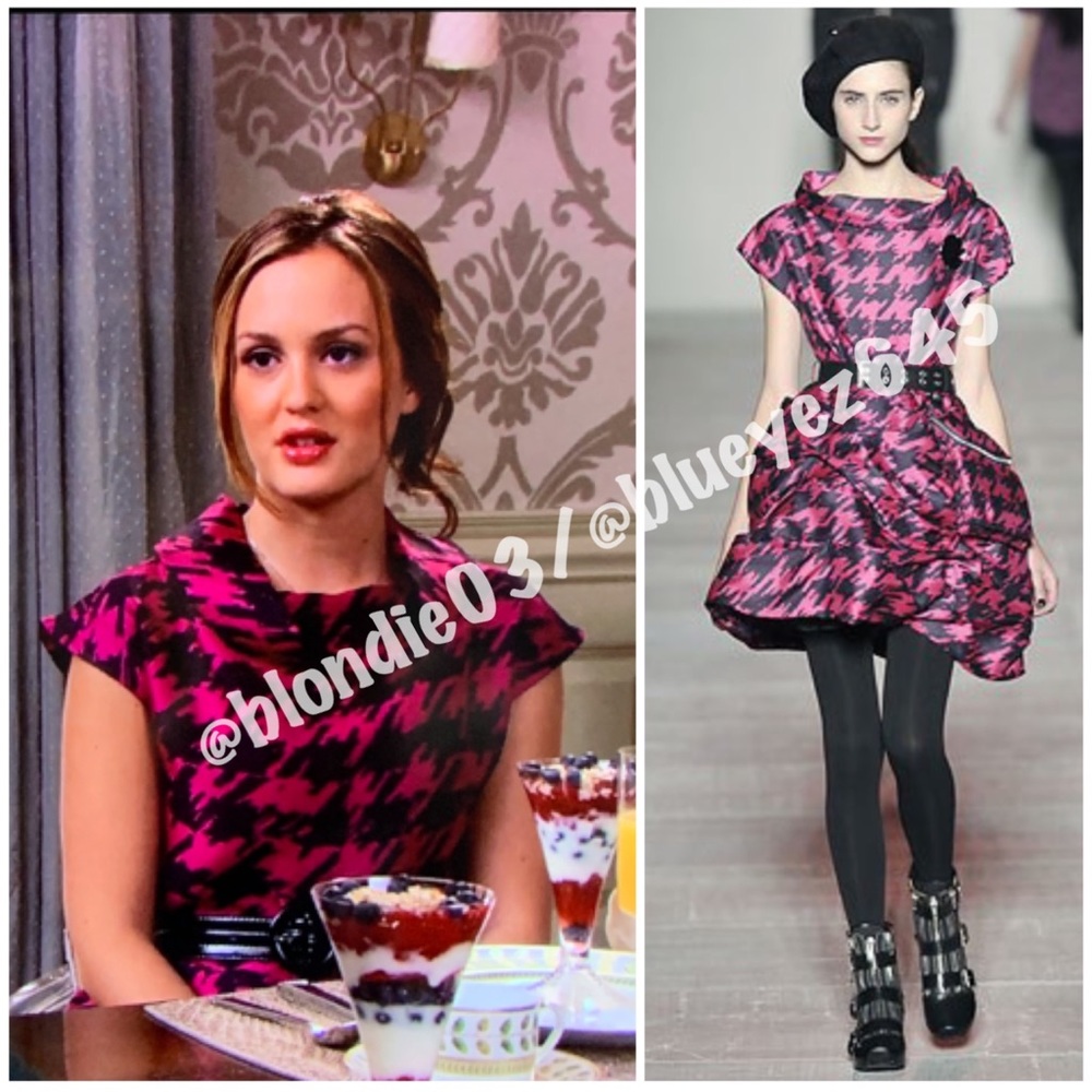 Marc by Marc Jacobs Houndstooth Scribble Dress S